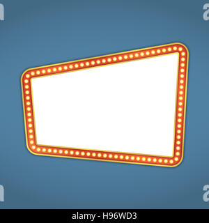 Retro-Banner mit Lichtern Stockfoto