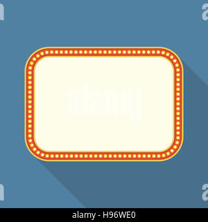 Flache Retro-Banner mit langen Schatten Stockfoto