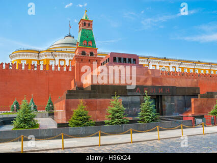 Lenin Mausoleum, auch bekannt als Lenins Grab befindet sich auf dem Roten Platz Stockfoto