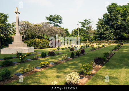 Chung Kai War Cemetery Kanchanaburi Thailand Stockfoto