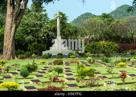 Chung Kai Soldatenfriedhof Kanchanaburi Thailand Stockfoto