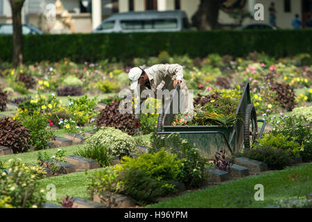 Don Rak Soldatenfriedhof Kanchanaburi Thailand Stockfoto