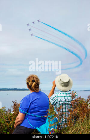 Die roten Pfeile in die Isles of Scilly, Cornwall, UK Stockfoto