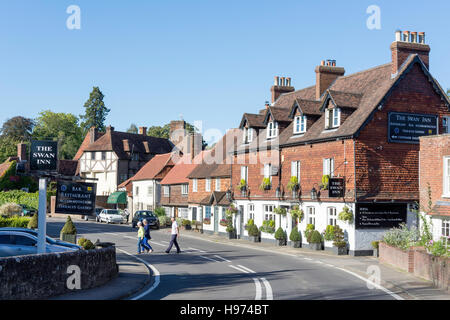 Das Swan Inn, Petworth Road, Chiddingfold, Surrey, England, Vereinigtes Königreich Stockfoto