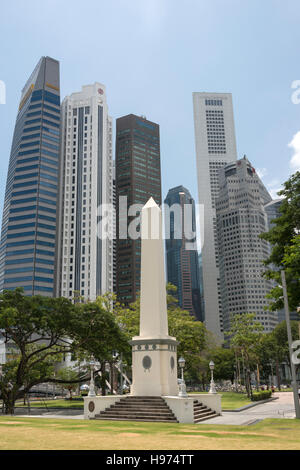 CBD Wolkenkratzer aus Insel Kaiserin Ort, Civic District, Singapur, Singapur Stockfoto