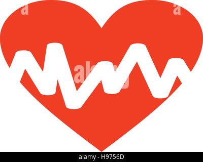 Herz-Puls-Symbol Stock Vektor