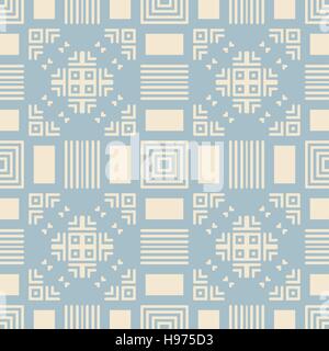 Nahtlose Muster Hintergrund. Abstrakte quadratischen blauen Ornament. Vektor-Illustration. Stock Vektor