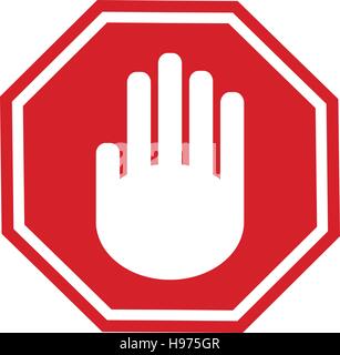 Geste Stoppschild Stock Vektor