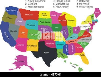 USA Karte Stock Vektor