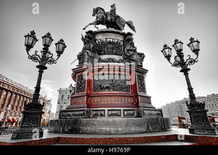 Denkmal für Nicolas I. St. Petersburg. Russland Stockfoto