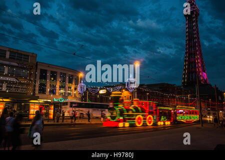Bahn Straßenbahn Blackpool das Streak, Ray Boswell durchlaufen Stockfoto