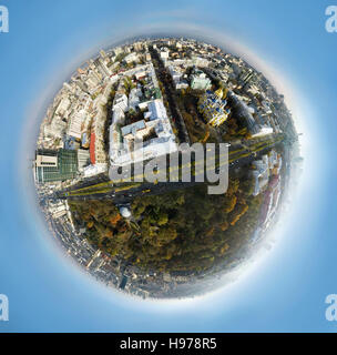 Luftaufnahme des Boulevard Shevchenko, Kiew, Ukraine Stockfoto