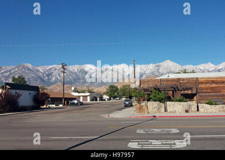 Sierra Nevada von Lone Pine, Kalifornien Stockfoto