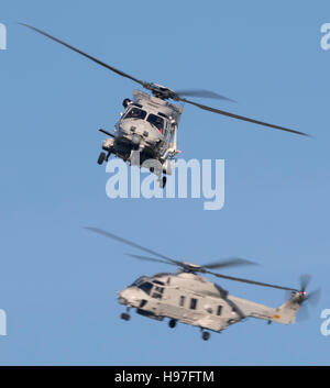 Niederländische Marine Hubschrauber von 860 Squadron besuchen RNAS Culdrose Stockfoto