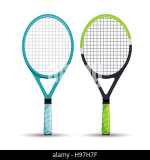 zwei Schläger Tennis Sport Grafik Vektor Illustration Eps 10 Stock Vektor