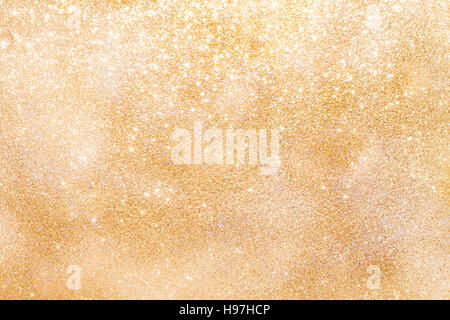 Top-down-full-Frame-Blick auf golden glitzernden glitzernden Hintergrund mit Textfreiraum Stockfoto