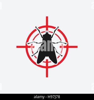 Symbol rot Ziel - Vektor-Illustration zu fliegen. EPS 8 Stock Vektor