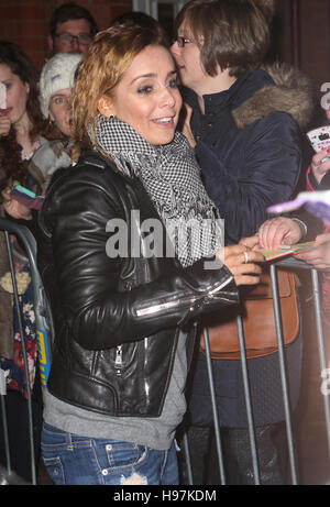 Louise Redknapp verlässt die Tower Ballroom Blackpool nach diesem Wochenende Strictly Come Dancing show. Stockfoto