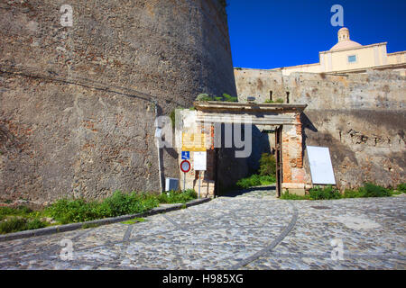 Festung, Zitadelle Ende Schloss von Milazzo, Sizilien Stockfoto