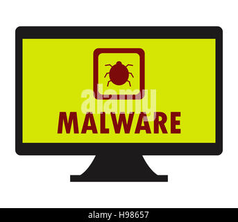 Malware auf Ihrem PC Stockfoto