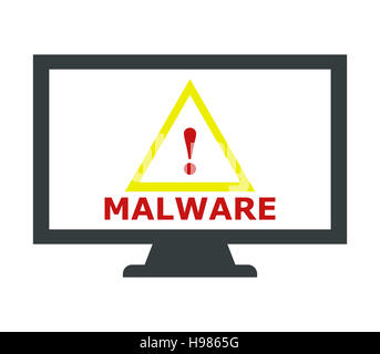 Malware auf Ihrem PC Stockfoto