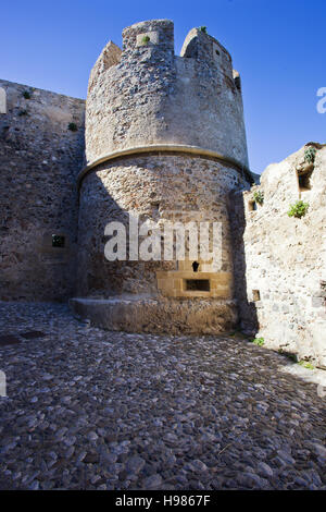 Festung, Zitadelle Ende Schloss von Milazzo, Sizilien Stockfoto