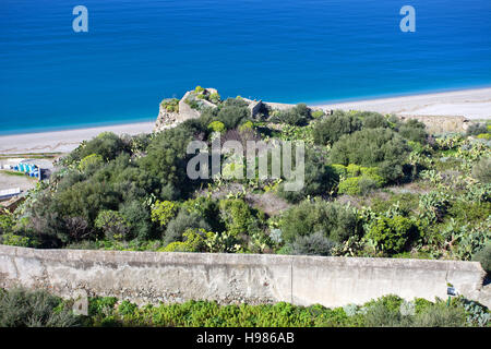 Festung, Zitadelle Ende Schloss von Milazzo, Sizilien Stockfoto