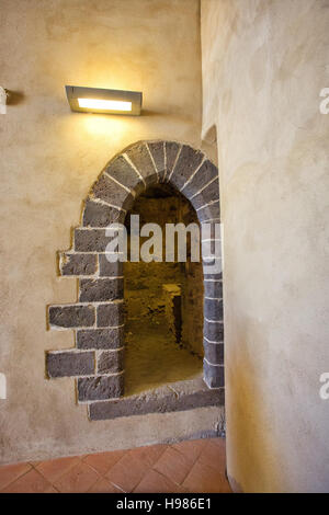 Festung, Zitadelle Ende Schloss von Milazzo, Sizilien Stockfoto