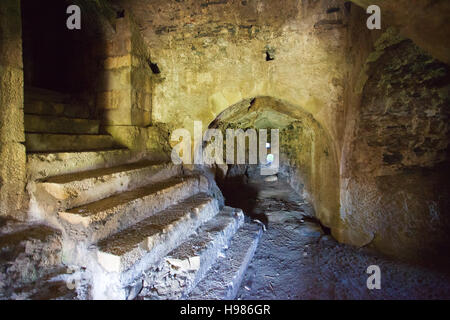 Festung, Zitadelle Ende Schloss von Milazzo, Sizilien Stockfoto