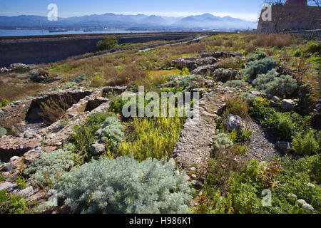 Festung, Zitadelle Ende Schloss von Milazzo, Sizilien Stockfoto