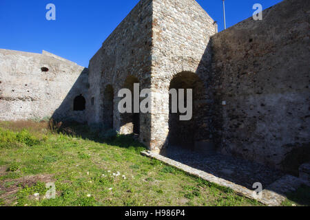 Festung, Zitadelle Ende Schloss von Milazzo, Sizilien Stockfoto