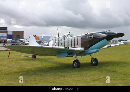 Supermarine Spitfire Vc bei Kemble Airport für die jährliche Airshow Stockfoto