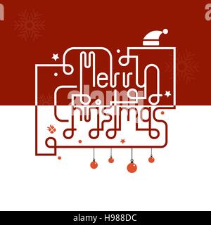 Frohe Weihnachten Schriftzug Symbol abstrakten Hintergrund. Die Hand gezeichnete Frohe Weihnachten-Typografie-Poster. Feier 'Frohe Weihnachten' Aphorismus Weihnachten pos Stock Vektor