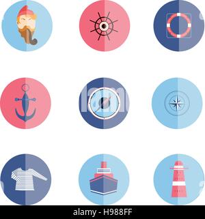 Eingestellten Meer Symbole Stock Vektor