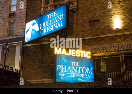 Das Phantom der Oper, dem musical-Produktion im Majestic Theatre in New York City Stockfoto