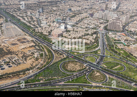 Ansicht von Teheran aus der Azadi-Turm - Iran Stockfoto