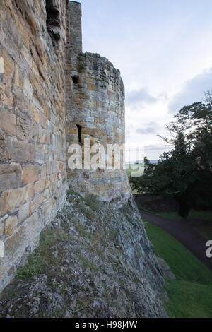 Allgemeine Ansichten von Dirleton Castle, East Lothian, Schottland genommen am späten Nachmittag eine herbstliche, bewölkten Tag im Jahr 2016. Stockfoto