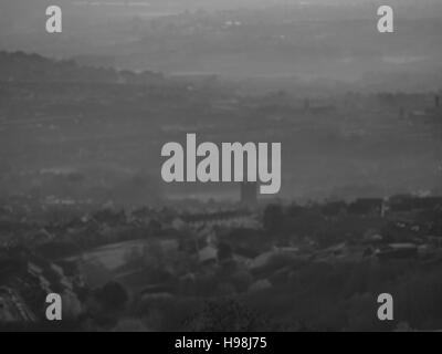 Blick über Belfast Black And White Landschaft Stockfoto