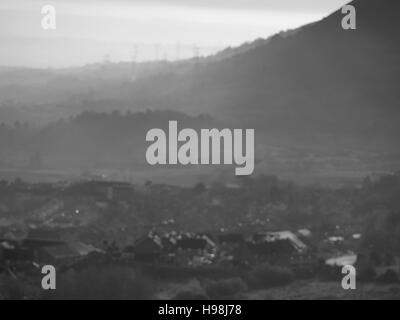 Blick über Belfast Black And White Landschaft Stockfoto