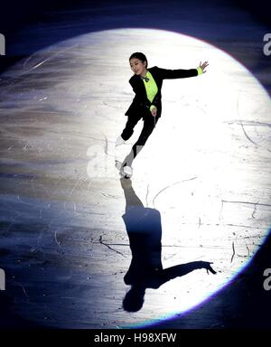 Peking, China. 20. November 2016. Li Zijun China führt während einer Ausstellung Gala beim Audi Cup of China ISU Grand Prix of Figure Skating 2016 in Peking, Hauptstadt von China, 20. November 2016. © Bai Xuefei/Xinhua/Alamy Live-Nachrichten Stockfoto