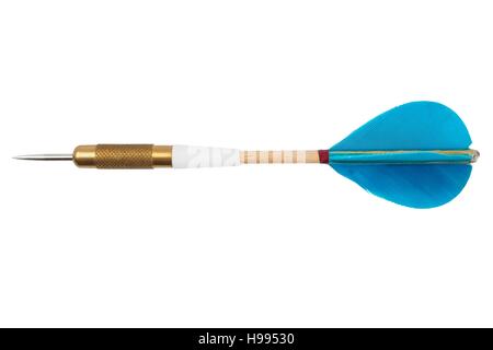 Blue Dart isoliert auf weißem Hintergrund Stockfoto
