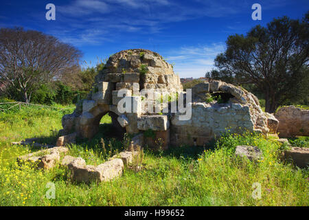 Bagno di Mezzagnone, Arabische Thermalbad. Santa Croce Camerina, Sizilien Stockfoto