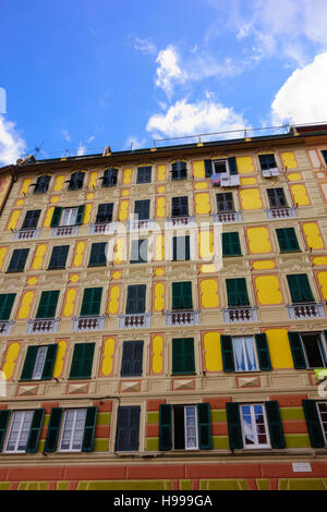 Trompe-l ' Gebäude Camogli Italien Stockfoto
