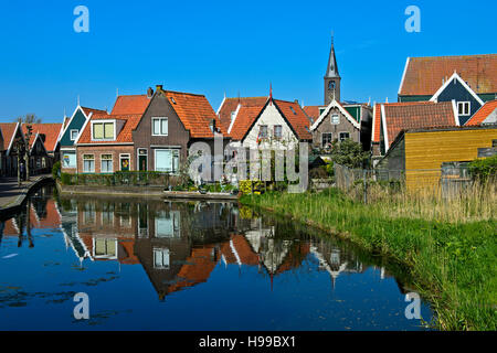 Romantische Ecke in Volendamm, Nord-Holland, Niederlande Stockfoto