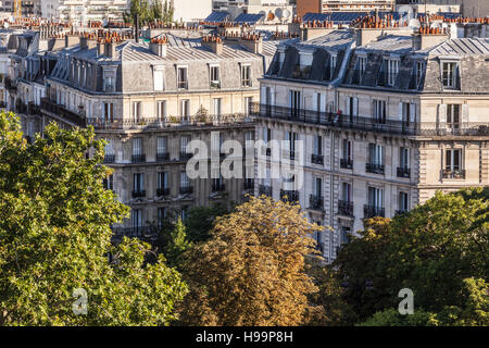 Typisch Paris Gebäude im Zentrum von Paris. Stockfoto