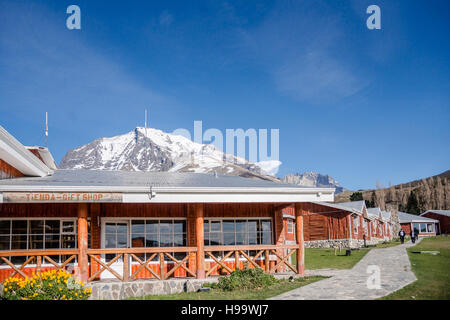 Hotel Las Torres Patagonia Chile Berge Stockfoto