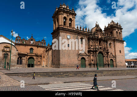 Cusco, Peru - 20. Dezember 2013: Blick auf Cuzco Kathedrale in der Stadt Cuzco in Peru. Stockfoto