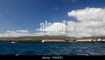 Vorrangig bin Ufer von Port Allen Auf Kauai, Hawaii, USA. Stockfoto