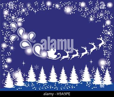 Vektor-Illustration von Santa Claus Weihnachten Hintergrund Stock Vektor