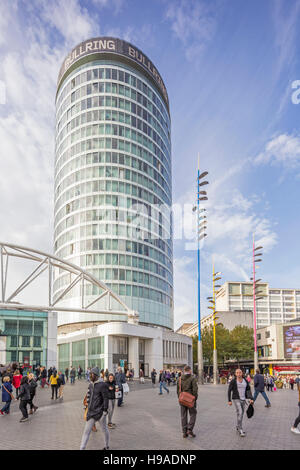 Die Rotunde Gebäude und Bullring Shopping Centre, Birmingham, England, UK Stockfoto